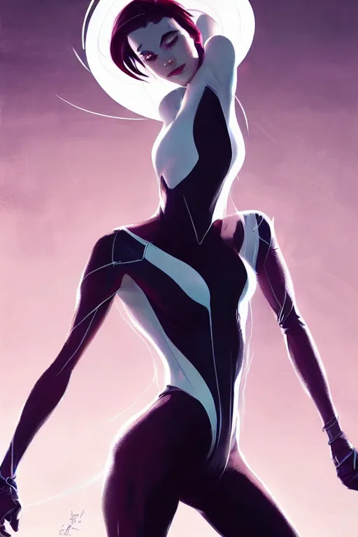 Prompt: elegant spider gwen aeon flux profile picture by greg rutkowski, dynamic pose, intricate, futuristic, fantasy, elegant, by stanley artgerm lau, greg rutkowski, thomas kindkade, alphonse mucha, loish, thierry mugler, norman rockwell,