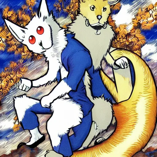 Image similar to Beastars character in the style of 1999 Ken Sugimori art