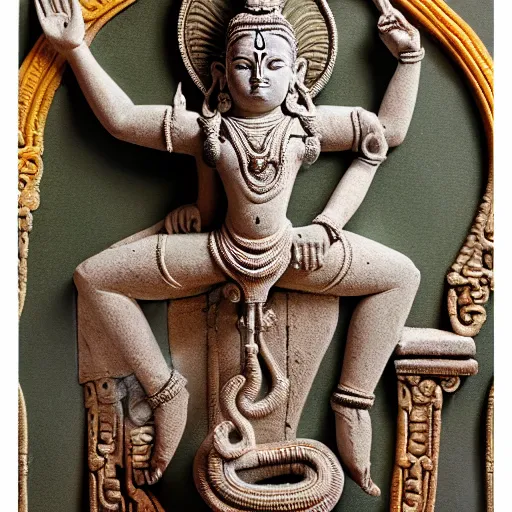 Prompt: highly detailed ancient Hindu statue nataraja shiva. 4K high quality museum collection photograph