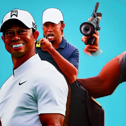 Prompt: Tiger Woods in Fortnite style