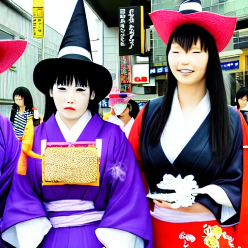 Image similar to witches on a vacation to Toyoko japan