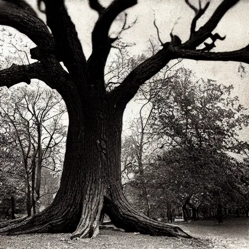 Image similar to oak tree engulfed in flames by Diane Arbus and Louis Daguerre. highly detailed. 85mm, Bokeh