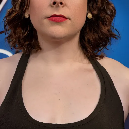 Image similar to rachel bloom dressed like the lady from that cookie wrapper in the trash, ultra detailed, 8 k resolution, ultrarealistic