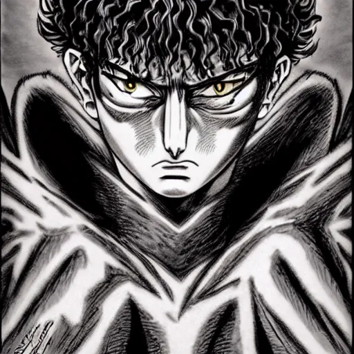 Image similar to the face of god, by kentaro miura