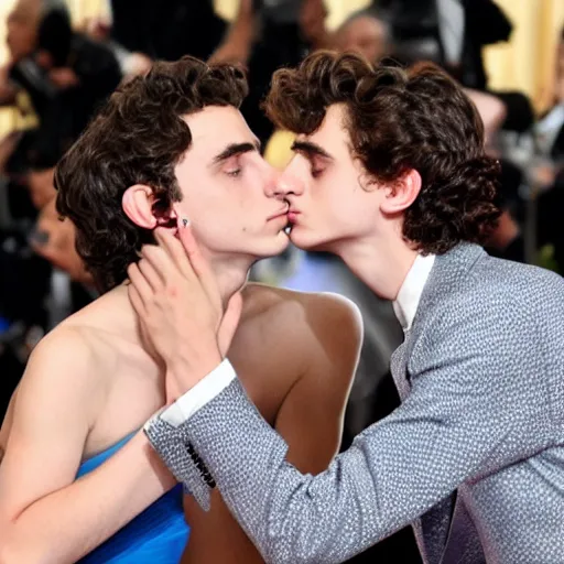 Image similar to timothee chalamet blowing a kiss to emily