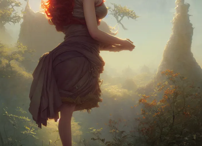 Prompt: full body view, highly detailed portrait of christina hendricks, stephen bliss, unreal engine, art by greg rutkowski, loish, rhads, ferdinand knab, makoto shinkai and lois van baarle, ilya kuvshinov, rossdraws, tom bagshaw, global illumination, radiant light, detailed and intricate environment