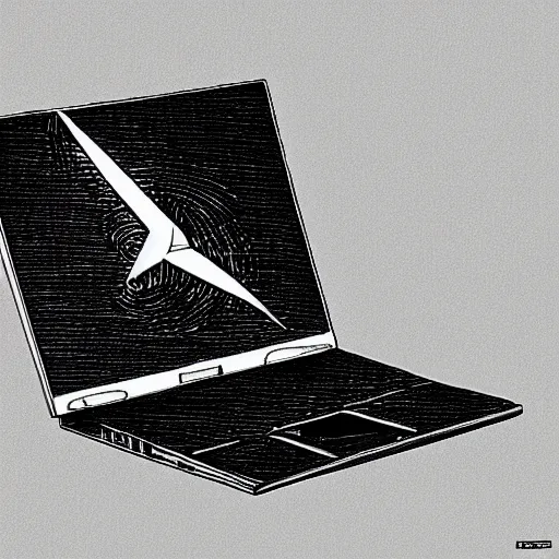 Prompt: laptop by escher, m. c.