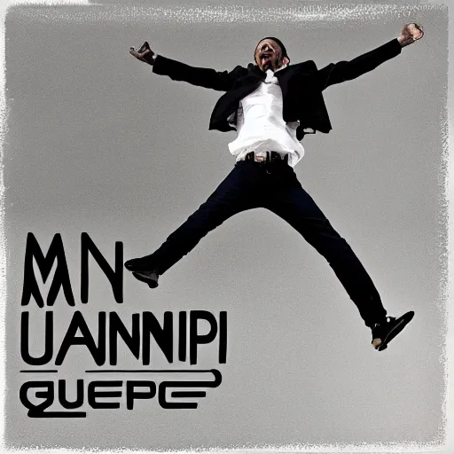 Image similar to man jumping album cover