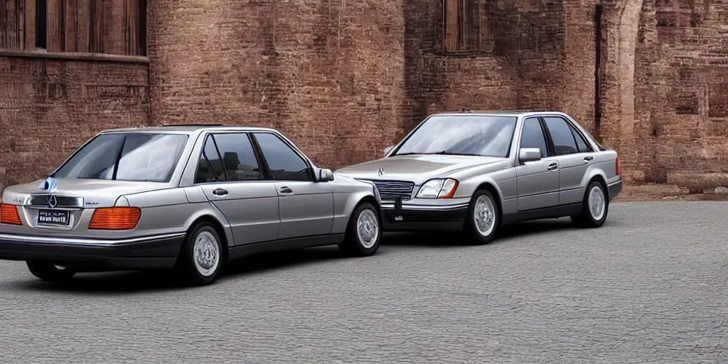 Image similar to “2010s Mercedes 190E, ultra realistic, 4K”