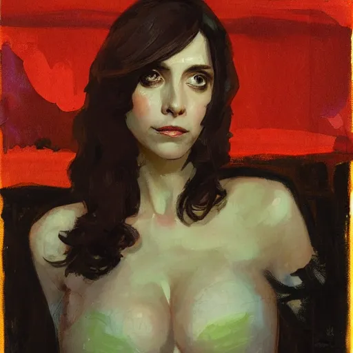 Image similar to alison brie as cortana, intricate, elegant, highly detailed, greg manchess, mucha, liepke, ruan jia, jeffrey catherine jones, ridley scott