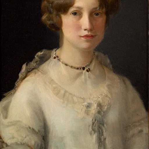 Prompt: a portrait of Clémence Andre