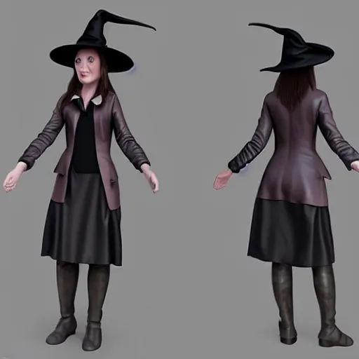 Prompt: research scientist witch. 3 d character design, top - rated on cgsociety