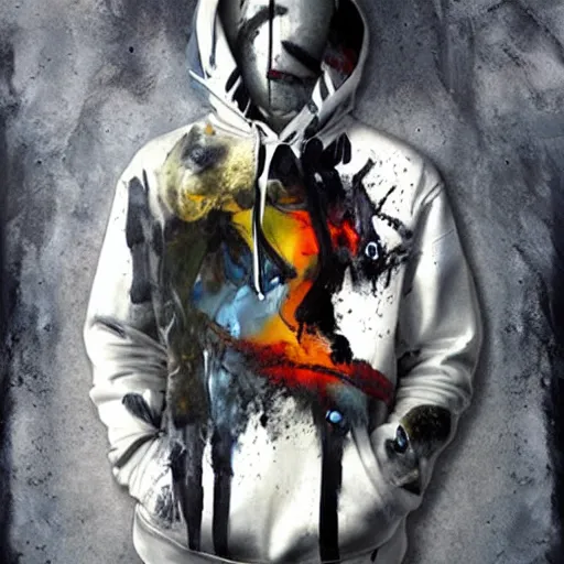 Image similar to art by christopher shy on a hoodie