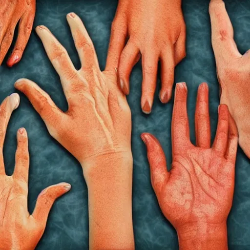 Image similar to tiled pattern of normal hands