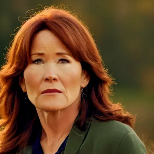 Image similar to mary mcdonnell as catlyn stark golden hour cinematic