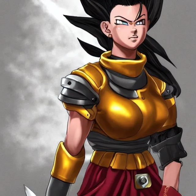 Prompt: a female super saiyan as a battle harden soldier / knight trending on artstation deviantart pinterest photorealistic hd 8 k highlights and shadow detailed high resolution