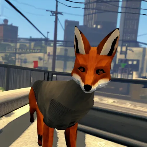 Image similar to a fox in gta 2