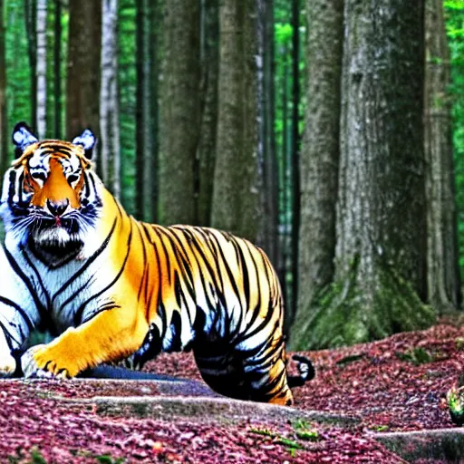 Image similar to tiger in the woods