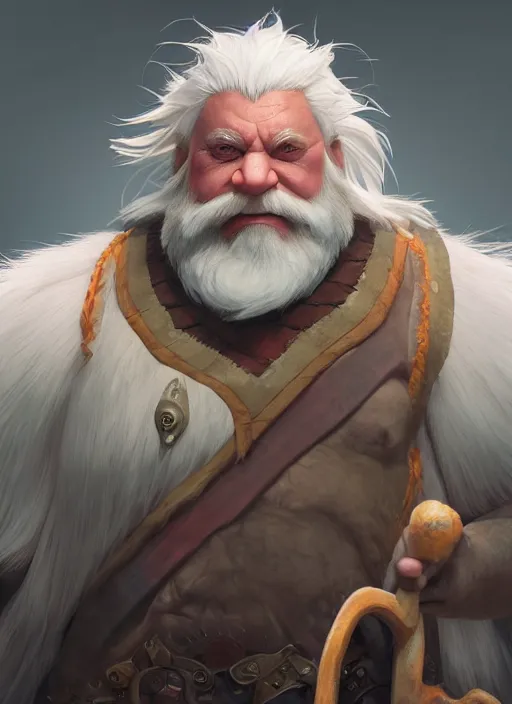 Prompt: dwarf with white hair, red iris, long beard, pale snow white skin, full body character portrait, colorful, octane render, unreal engine, studio lighting, photorealistic, digital art by studio ghibli and greg rutkowski