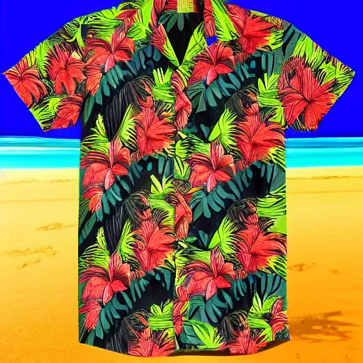 Image similar to hawaiian shirt design