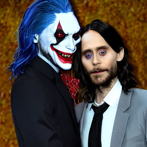 Prompt: joker jared leto and morbius jared leto