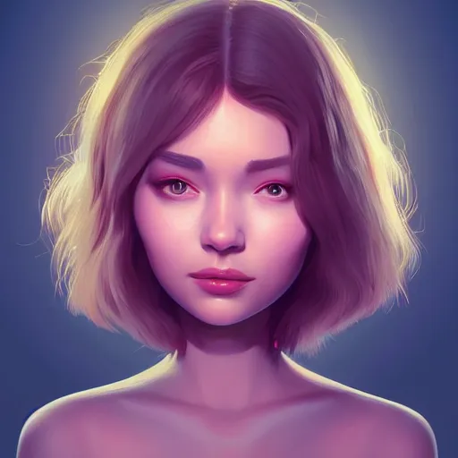 Image similar to digital painting of Hollywood Star caricature horn slap head beautiful face, illustration, global illumination lighting, lois van baarle, ilya kuvshinov, rossdraws, artstation