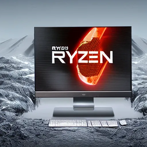 Prompt: amd ryzen 9 5950X advertising image, 3d rendering, computer generated, realistic image