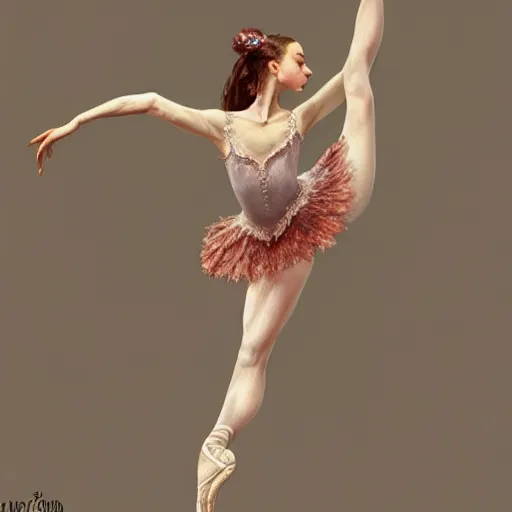 Image similar to ultra detailed hyper realistic deep focus smooth artstation wlop award winning ballerina monet