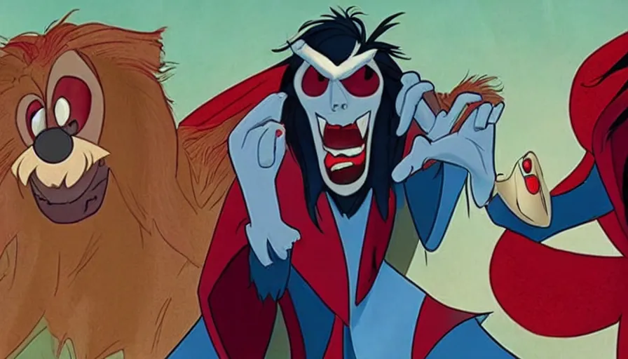 Image similar to morbius in a disney movie