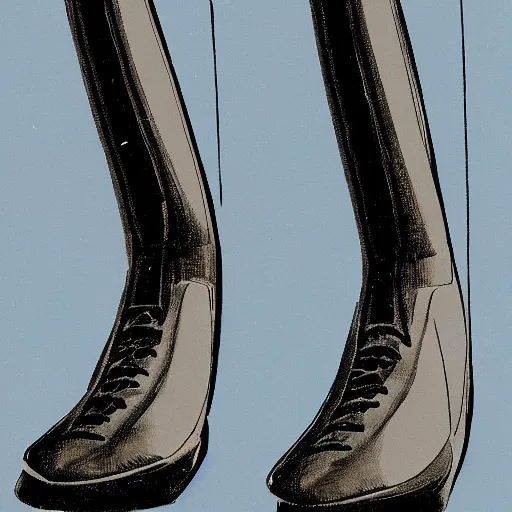 Prompt: a pair of shoes designed by Ralph McQuarrie