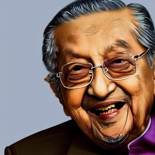 Image similar to Tun Mahathir mohammad eating a bucket of KFC , photorealistic 8k