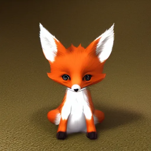 Image similar to a cute anime fox, high detail, unreal engine,