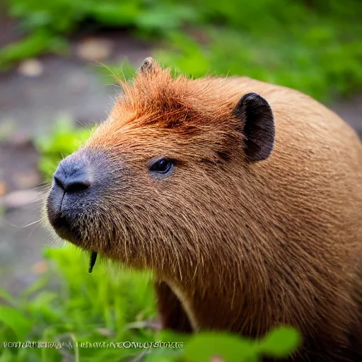 Prompt: cute capybara eating a nvidia gpu, chewing on a graphic card, wildlife photography, bokeh, sharp focus, 3 5 mm, taken by sony a 7 r, 4 k, award winning