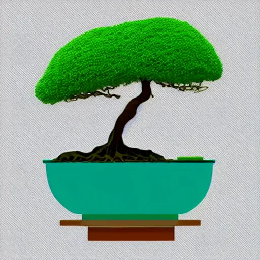 Image similar to bonsai tree! but minimalistic concept art by frank stella gilleard james whalen tom, colorful, soft light, trending on artstation, minimalism