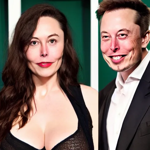 Image similar to Elon Musk with Tig Ole Bitties
