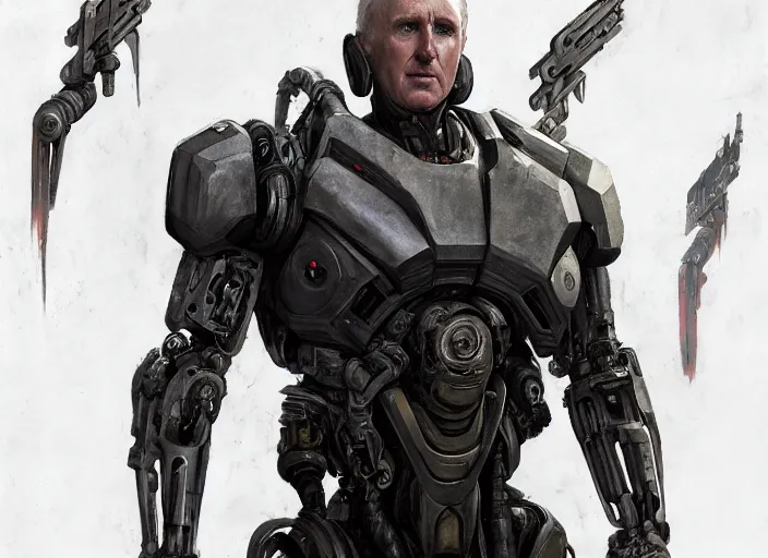 Image similar to james cameron as victor stone, full body concept, cyborg, borg, strogg, face of a man, terminator, flesh, quake strogg, doom demon, wolfenstein, monstrous, powerful, symmetry, symmetrical, concept art by ruan jia and greg rutkowski