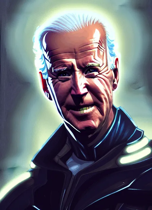 Image similar to portrait of joe biden as robin from batman, intricate, elegant, glowing lights, highly detailed, digital painting, artstation, concept art, sharp focus, illustration, art by wlop, mars ravelo and greg rutkowski