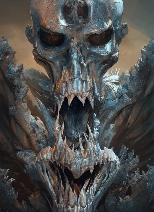 Prompt: a professional digital painting of a monster pirate with many jaws, beautiful bone structure, symmetrical facial features, intricate, elegant, concept art, sharp detail, focused, illustration, smooth render, art style by Ruan Jia and Mandy Jurgens and Ian Spriggs and William-Adolphe Bouguerea