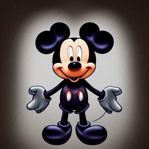 Image similar to [ mickey mouse ] in a horror game, [ digital art ], trending on artstation!!, 4 k quality
