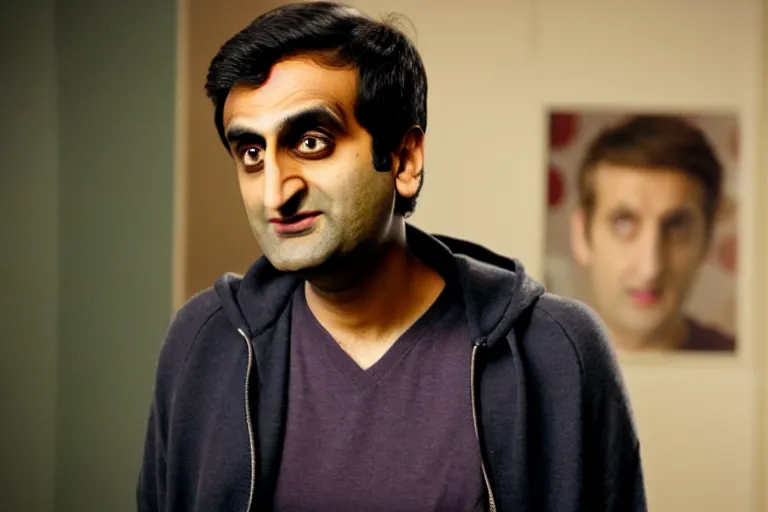 Image similar to kumail nanjiani as the next doctor who, mild depth of field, realistic, cinematic lighting