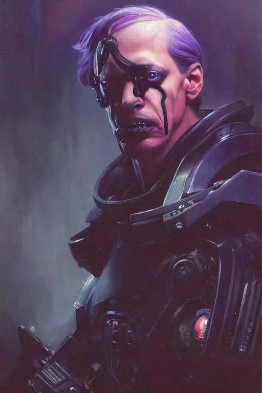 Prompt: character portrait cyberpunk warhammer 4 0 k void warper steve buscemi, character design, painting by gaston bussiere, katsuya terada, frank frazetta, tom of finland, trending on artstation