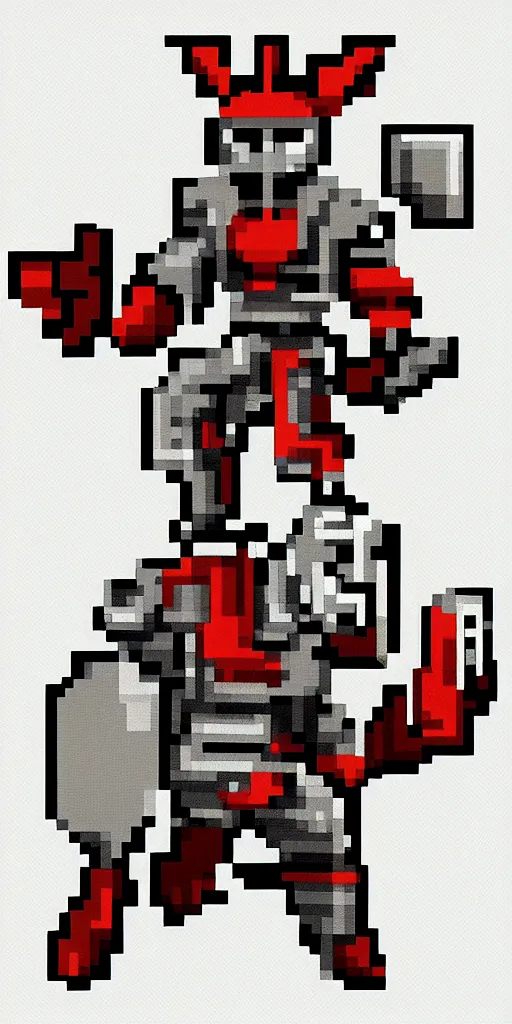 Prompt: crusader pixel art