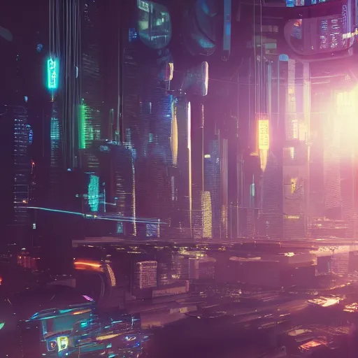 cyberpunk city, 4 k resolution, ultra wide angle,, Stable Diffusion