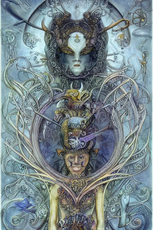 Image similar to aries zodiac artwork, mystic occult style, detailed, 8 k, symmetrical, by brian froud