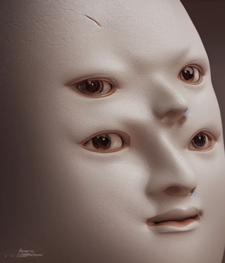 Image similar to hyper realistic portrait photo of ameterasu the sun goddess of japan, portrait shot, porcelain white face, intricate detail, octane render