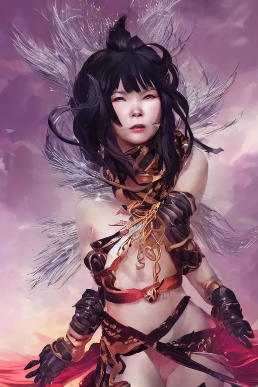 Image similar to souless Bjork in a blade and soul spinoff artbook rendered by the artist Hyung tae Kim, Jiyun Chae, Lê Long, Joe Madureira, trending on Artstation by Hyung tae Kim, artbook, Stanley Artgerm Lau, WLOP, Rossdraws , James Gurney