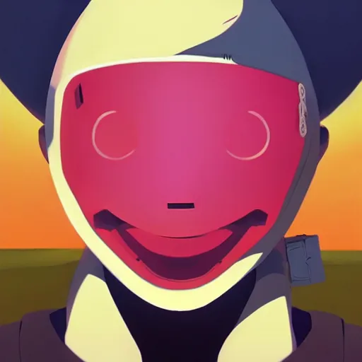 Image similar to face icon stylized minimalist flcl, loftis, cory behance hd by jesper ejsing, by rhads, makoto shinkai and lois van baarle, ilya kuvshinov, rossdraws global illumination