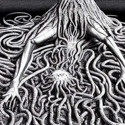 Prompt: Nyarlathotep the Crawling Chaos, 8k, trending on artstation, insanely detailed