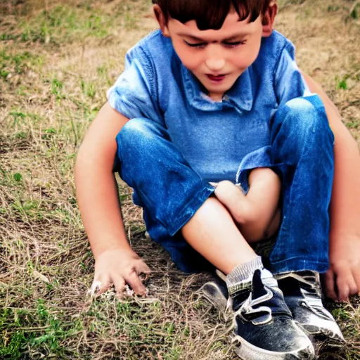 Image similar to stock photo kid hurts knee