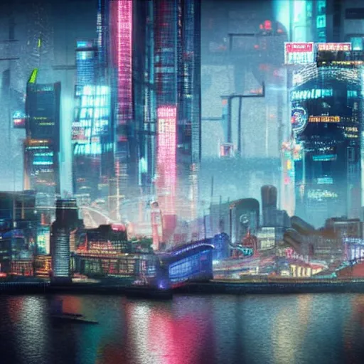 Image similar to cyberpunk london